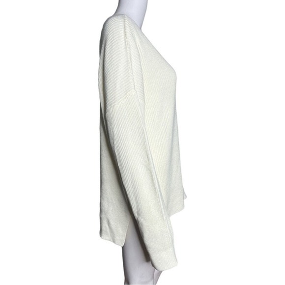 Lumiere Sweater Womens Medium Cream Chunky Knit Casual Preppy Neutral Minimalist - Picture 2 of 6